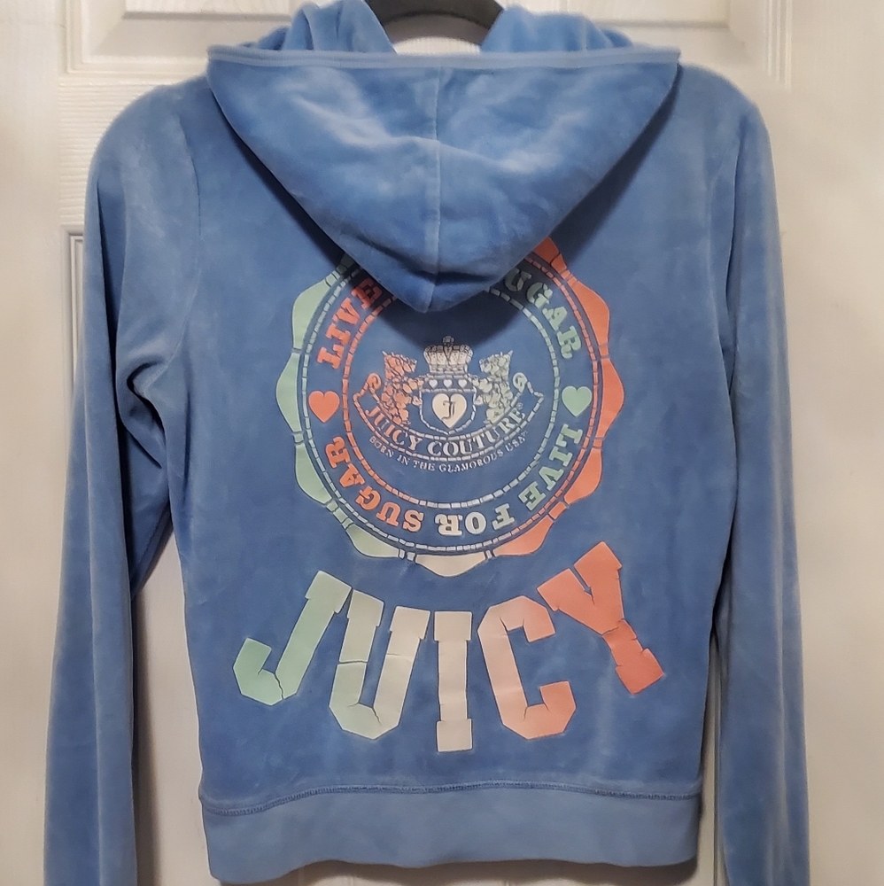 Juicy Couture Light Blue Velour Track Jacket! *Rare*